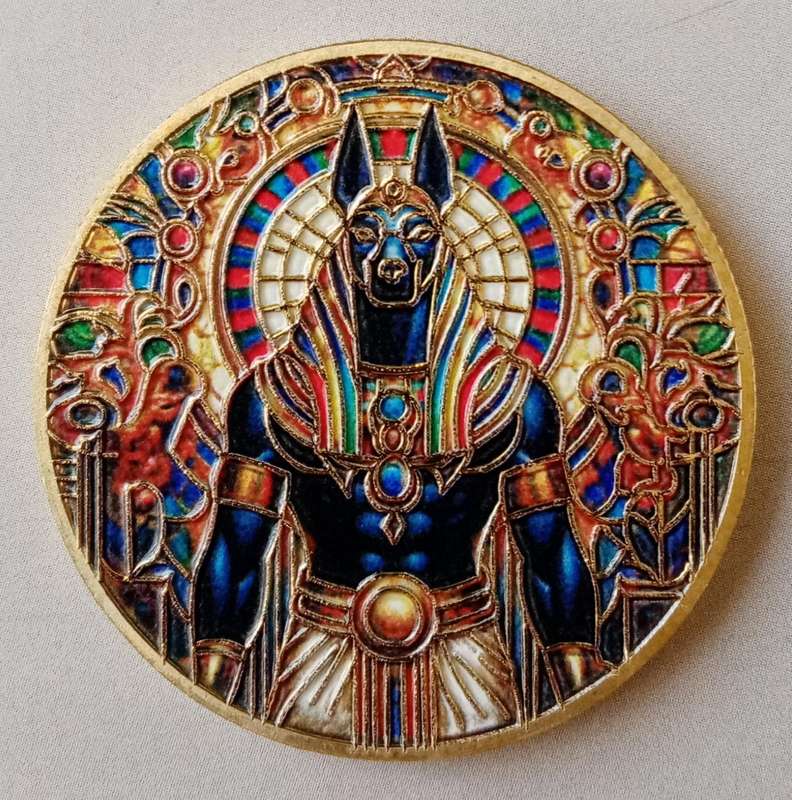 Ancient Egyptian god Anubis commemorative novelty coin (40mm)