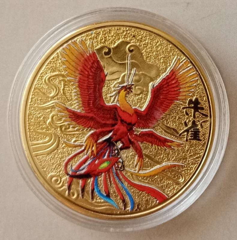 Chinese mythical divine beast - (Vermilion Bird) commemorative novelty coin (40mm)