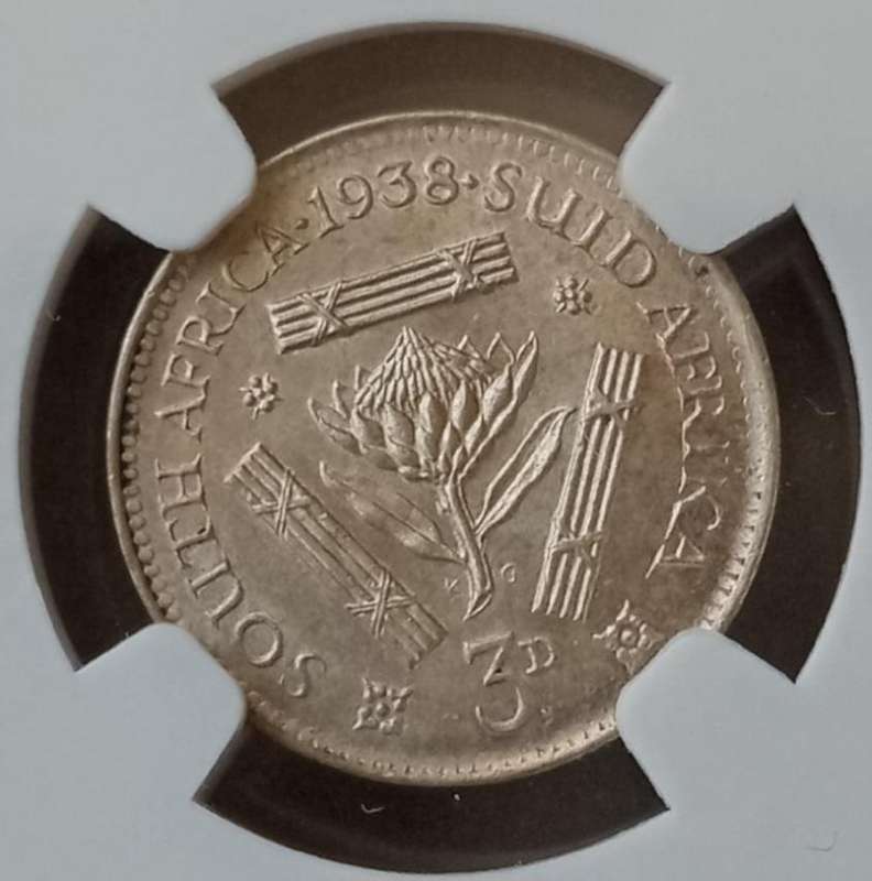 Nice 1938 Union silver tickey NGC MS62