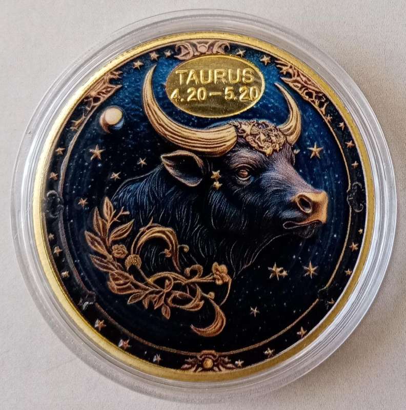 Taurus Zodiac sign commemorative novelty coin (40mm)