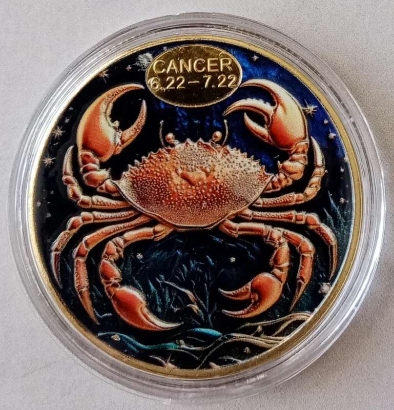 Cancer Zodiac sign commemorative novelty coin (40mm)