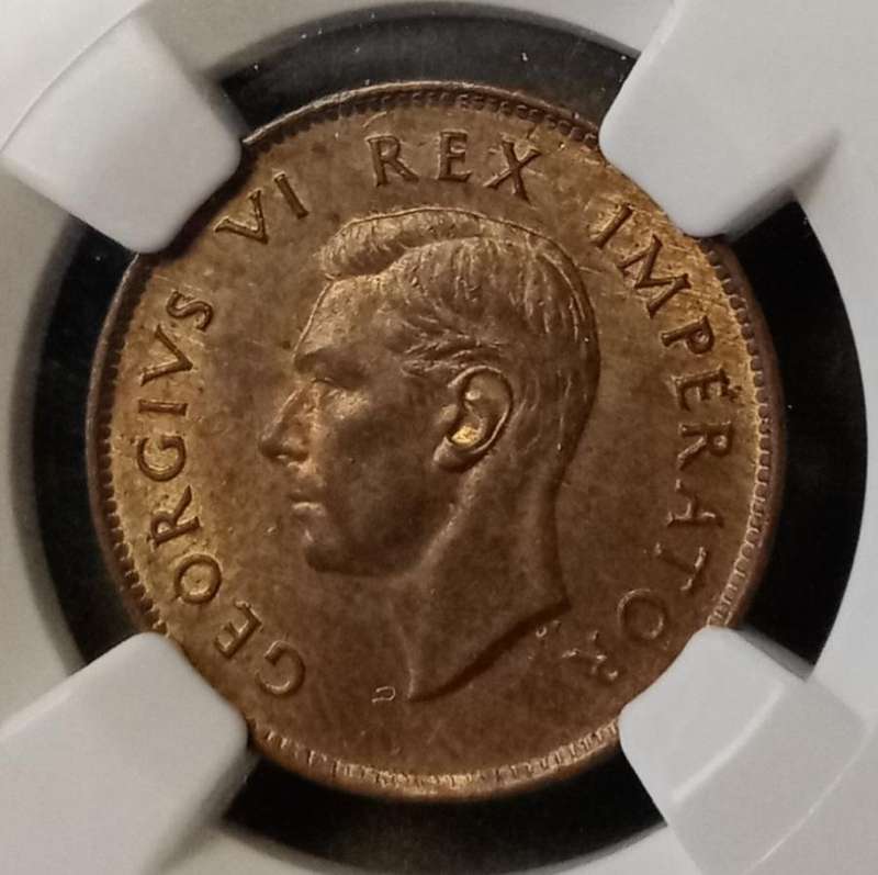 Nice 1944 Union 1/4 penny NGC MS63 RB