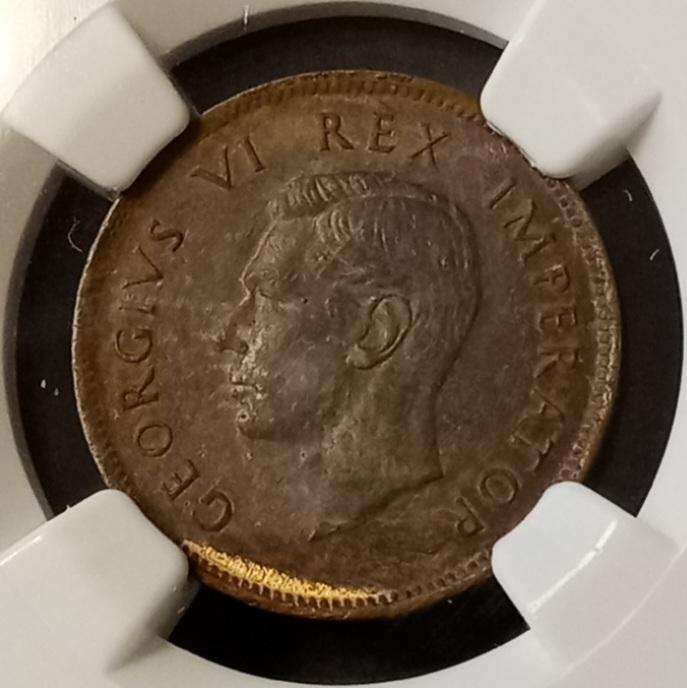 1943 Union 1/4 penny NGC MS64 BN (Pop 2)