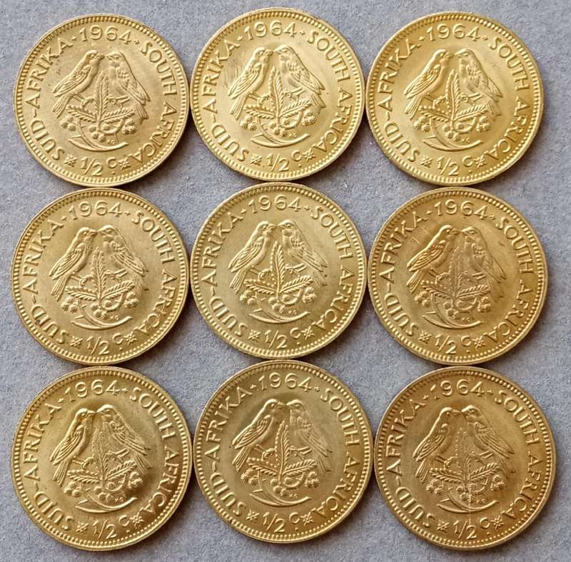 Lustrous 1964 republic 1/2c in AU+/UNC (Encapsulated)