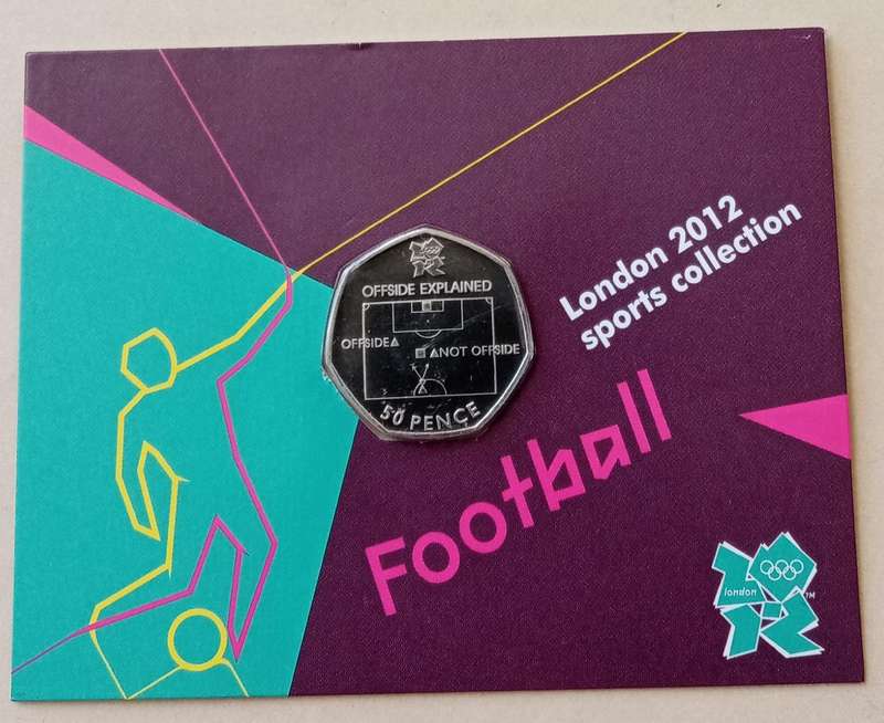 2011 Great Britain uncirculated (Football) 50 Pence in card