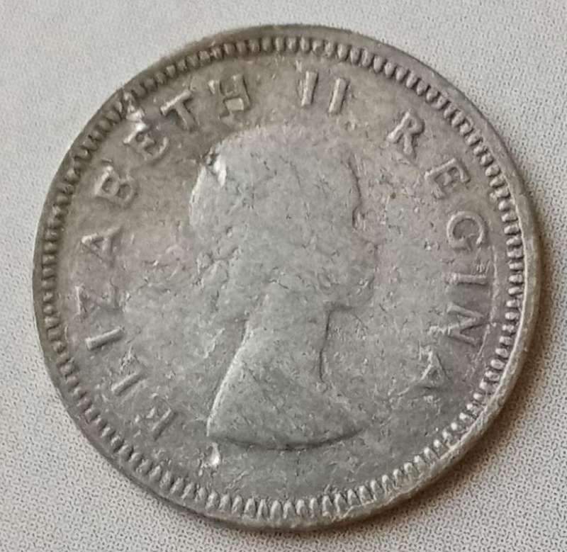 1958 Union silver tickey (Well circulated)
