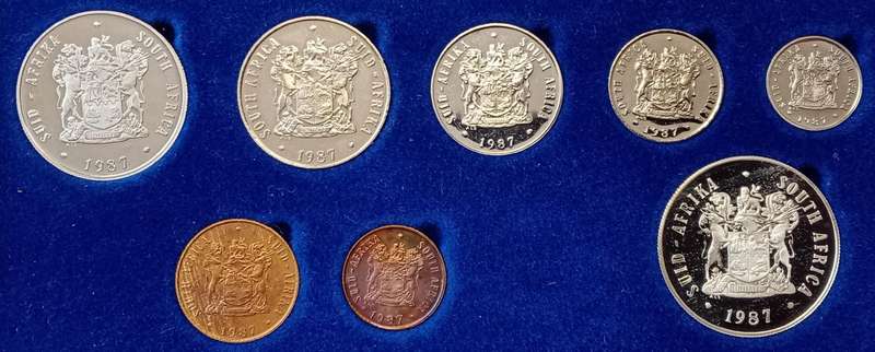 1987 Republic short proof set with double R1 (mintage: 6781)
