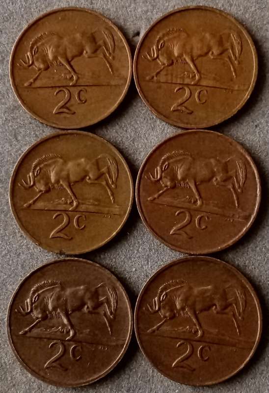 1973-1978 Republic 2c set in sequence