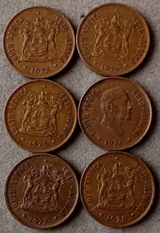 1973-1978 Republic 2c set in sequence