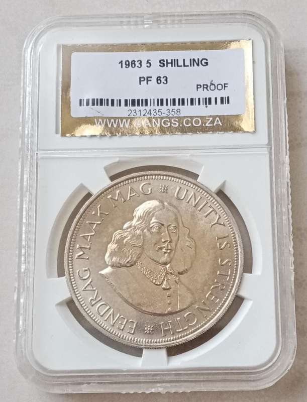 1963 Republic proof silver 50c SANGS PF63
