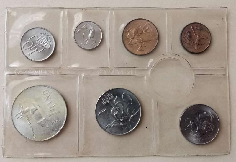 1967 Afrikaans uncirculated Mint pack set with silver R1 (mintage: 20000)