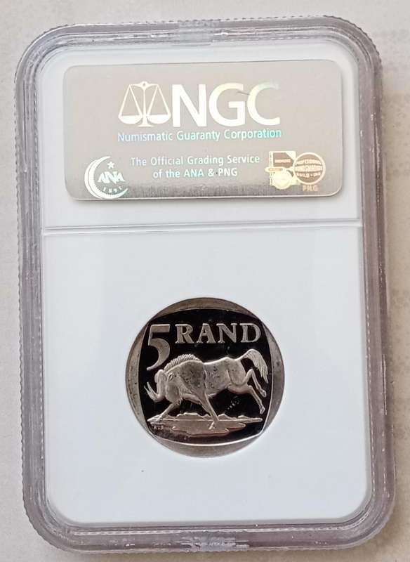 2000 Mandela proof R5 NGC graded PF64 Ultra Cameo.