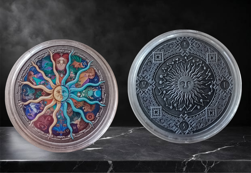 Twelve constellations sun/moon commemorative replica novelty coin (40mm)