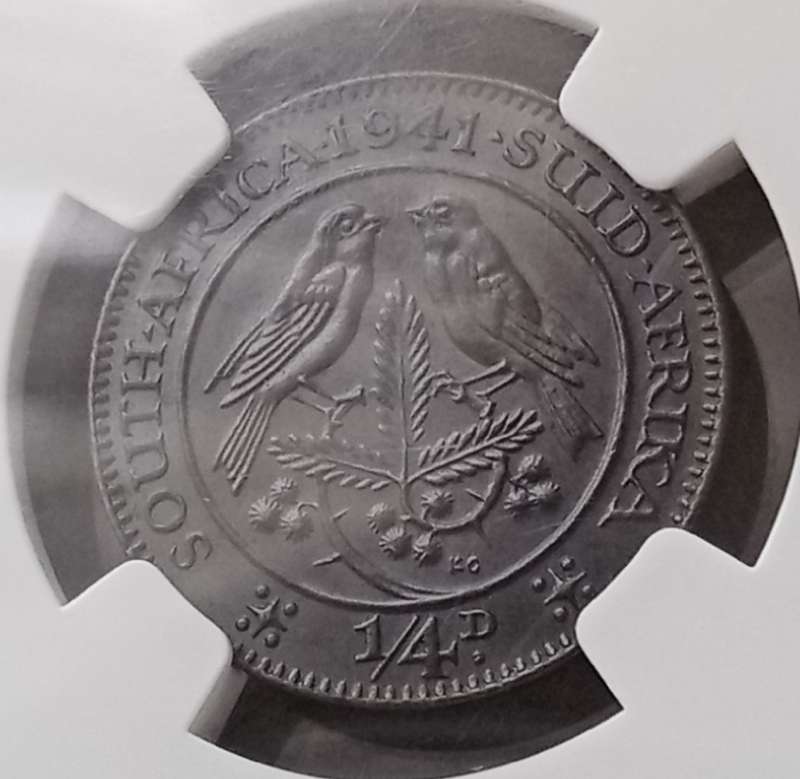 Scarcer 1941 union 1/4 Penny NGC MS63 BN (lower mintage)