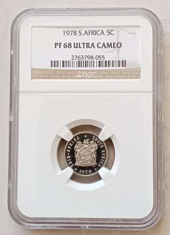 High grade 1978 proof 5c NGC PF68 Ultra Cameo (Pop 2)- Only 5 higher