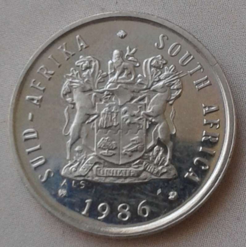 1986 Republic uncirculated nickel 5c