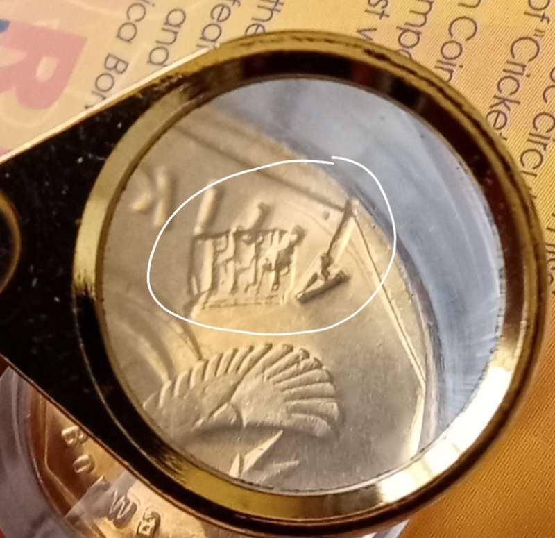 Scarce 2003 error cricket 50c in card minted in Coin World (low mintage)