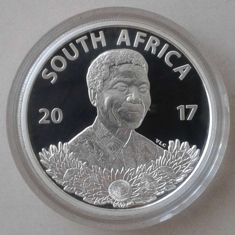 2017 Mandela proof silver R1 in box incl.certificate - Freedom Charter