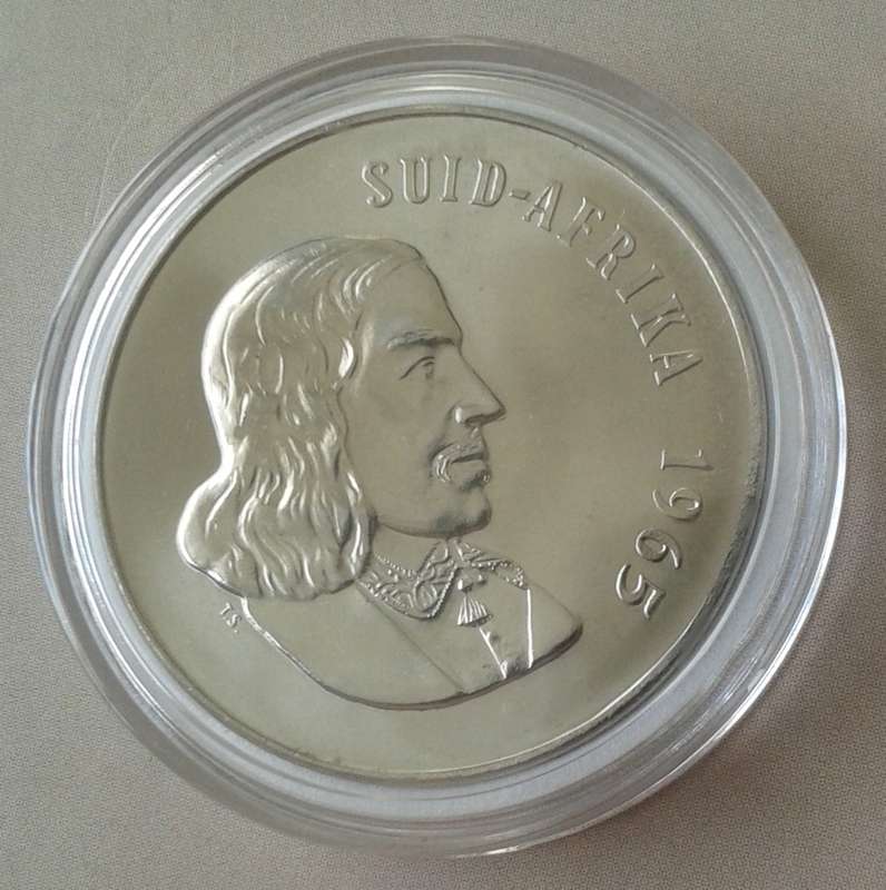 Encapsulated 1965 Afrikaans proof 50c