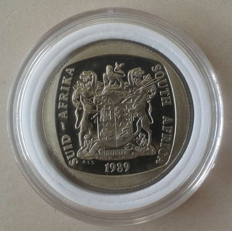 Encapsulated 1989 Proof nickel R2 (mintage: 13289)
