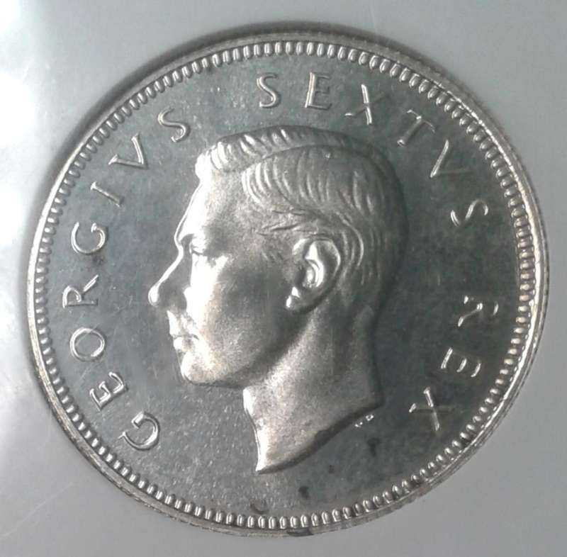 Scarce 1950 union proof silver 2 Shillings NGC PF66 (mintage: 500)
