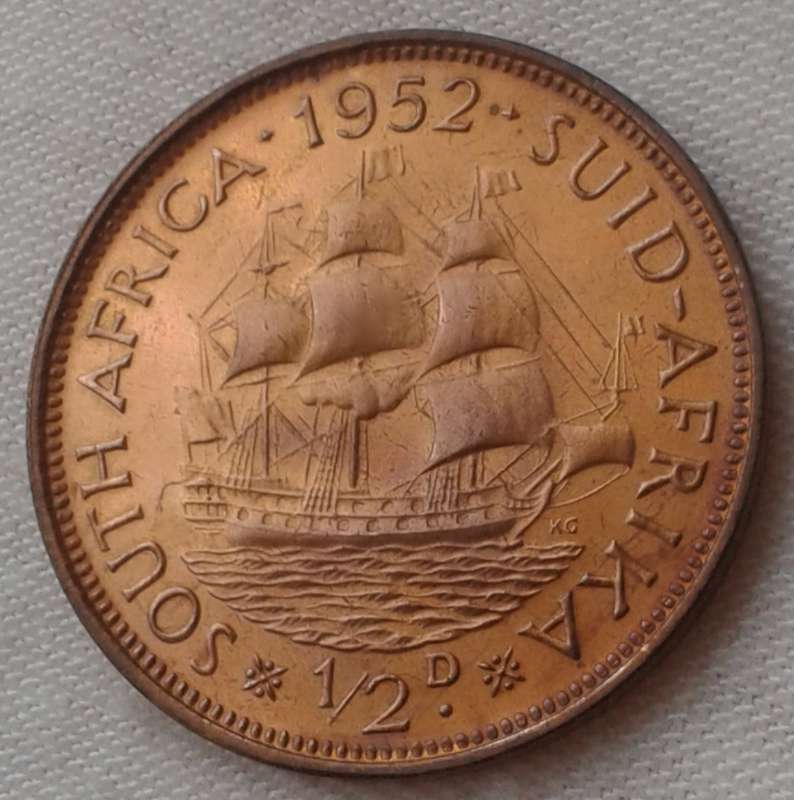 Union 1952 proof 1/2 penny.