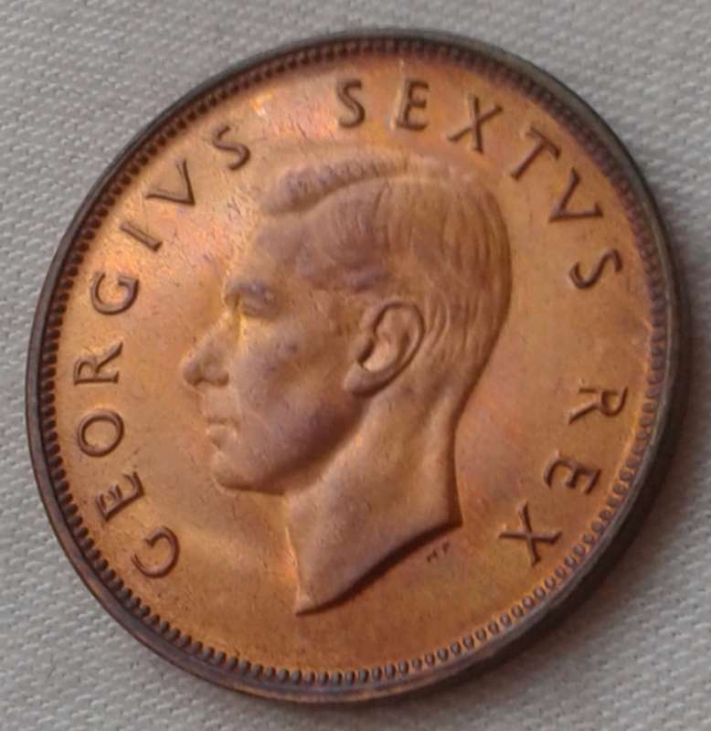 Union 1952 proof 1/2 penny.