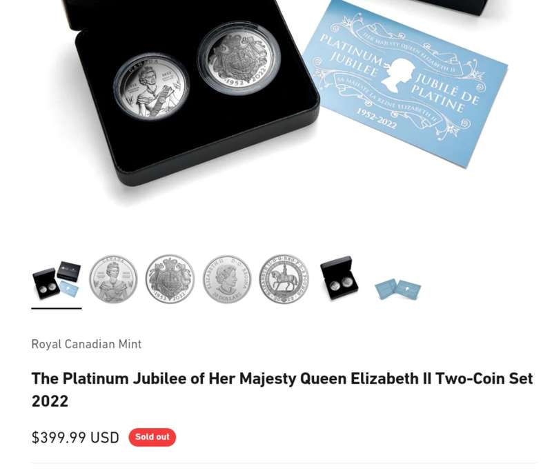 2002 Queen Elizabeth II Platinum Jubilee proof 1oz silver coin set in case (mintage: 5500)