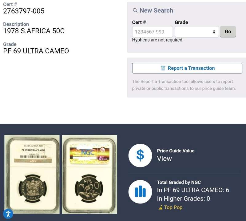 1978 Proof 50c NGC PF69 Ultra Cameo (Top Pop)