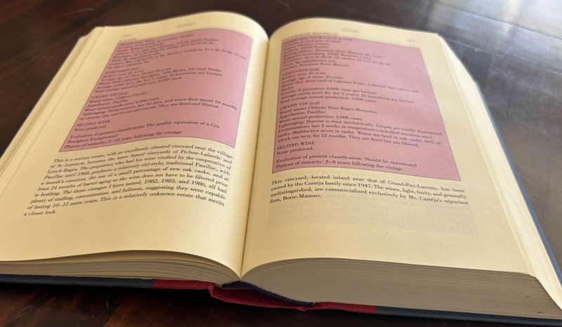 A comprehensive guide of the wines of Bordeaux by Robert Parker. A must for the wine enthusiast