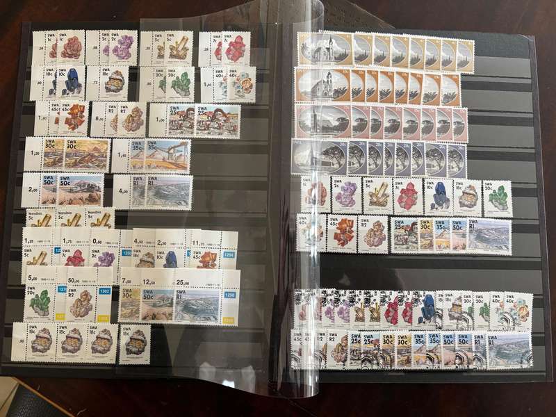 BULKLOT - SWA  8 double side pages stockbook with control blocks,singles,strips, minisheets.