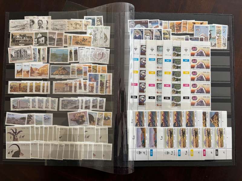 BULKLOT - SWA  8 double side pages stockbook with control blocks,singles,strips, minisheets.