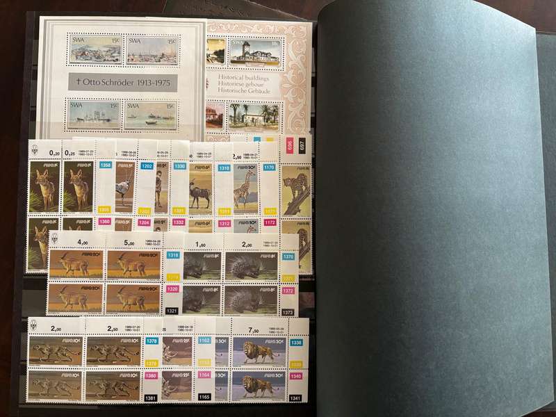 BULKLOT - SWA  8 double side pages stockbook with control blocks,singles,strips, minisheets.