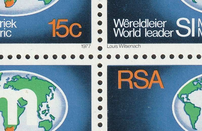 RSA - 1977  All commemorative issues in cylinder blocks of six  **MNH**