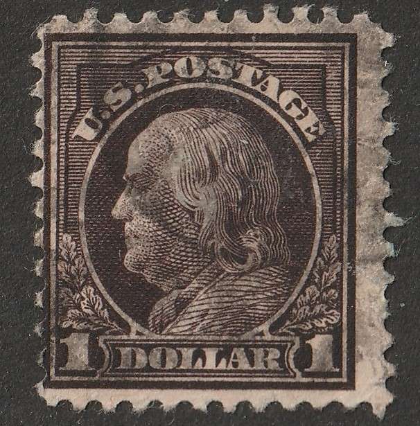 USA - 1912 Benjamin Franklin Issue Top value 1 Dollar violet brown VF USED