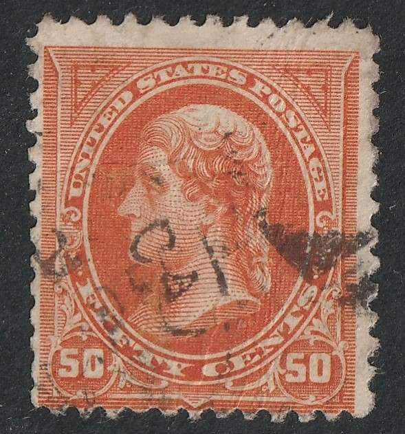 USA - 1894 T. Jefferson Issue  50c orange (Perf. 12) NO WMK  VF USED