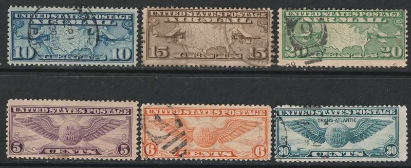 USA - AIRMAIL Issues  1926-1934 Nice range VF USED