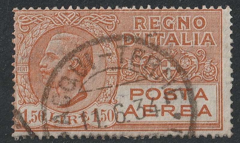 ITALY - 1926 Airmail issue 1.50 Lira orange VF USED