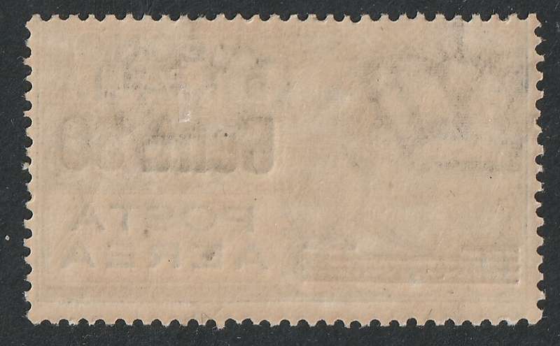 ITALY - 1927 Airmail issue 60c grey surcharged 50c VF *LMM*