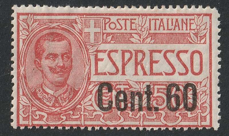 ITALY -  1922 Espresso Issue 50c Surcharged 60c Red *MM*