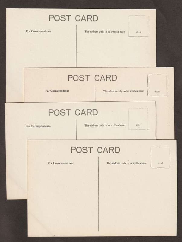 BULKLOT -  ENGLAND London selection of four early 1900 black&white postcards UNUSED
