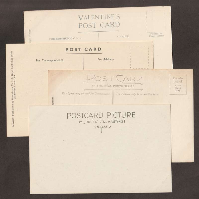 BULKLOT -  ENGLAND  selection of four early 1900 black&white postcards UNUSED