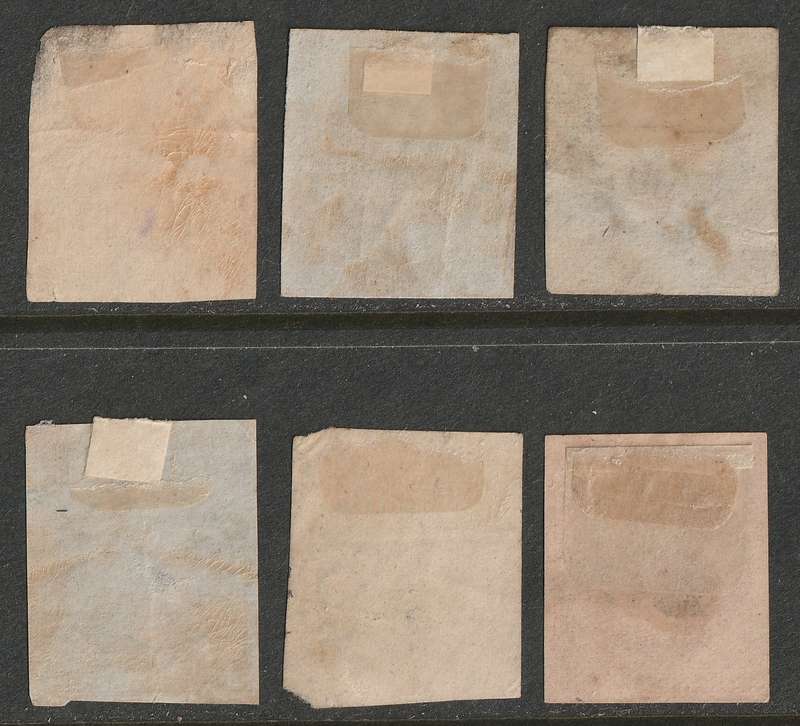 FRANCE - 1853 Imperforated  Issue Na[poleon III Part set VF USED