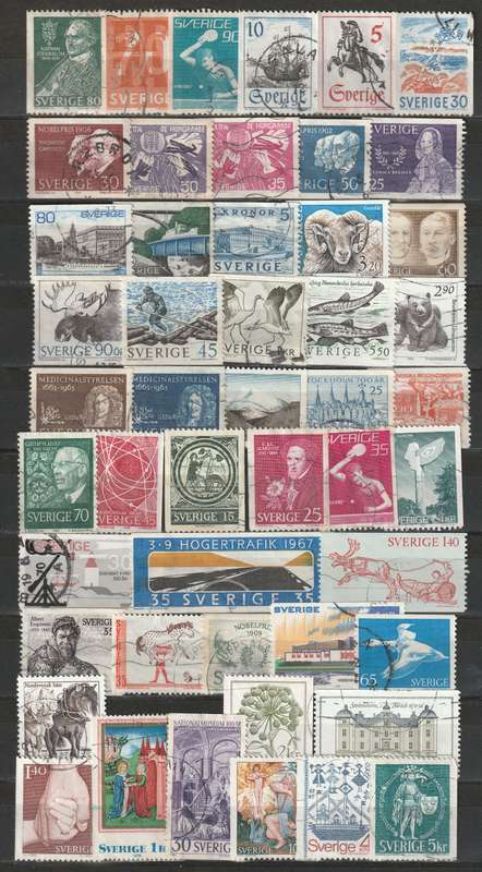 SWEDEN Part sets and commemorative Issues (112 stamps) VF USED