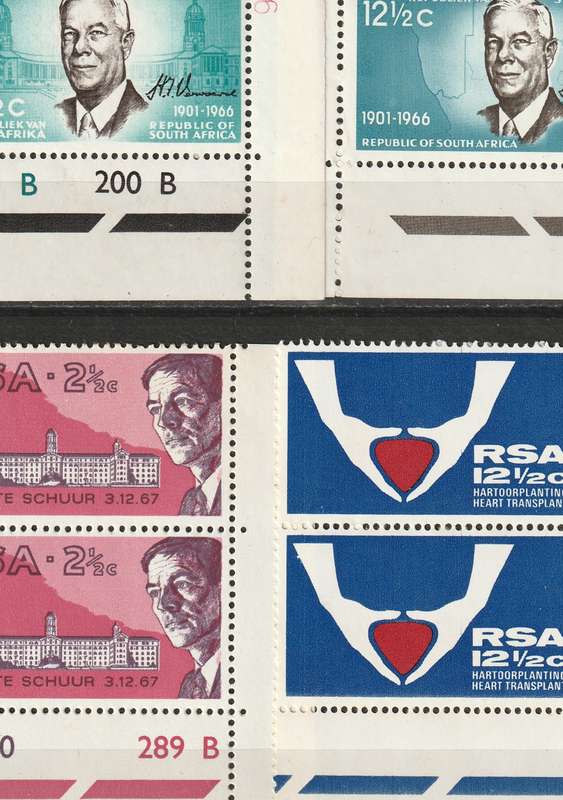 Republic of South Africa - 1966-1970 issues  11 blocks of 4 **MNH**