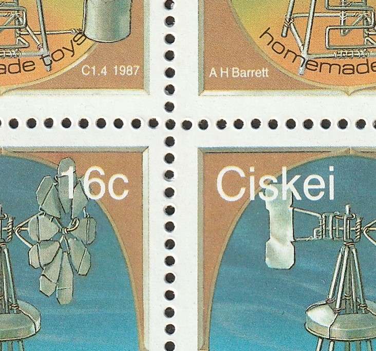 CISKEI -  1987  4 Complete sets in control blocks of 4 **MNH**