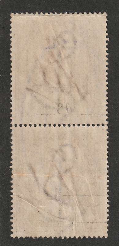Cape of Good Hope - 1898  QV REVENUE  Standing Hope Issue  7s6d vertical pair Lilac & green BF136