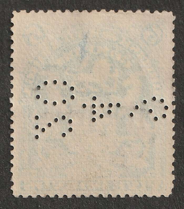 RHODESIA BSAC- REVENUE used  1909 Arms Issue Overprinted . 5 Pound blue BF 26  Scarce
