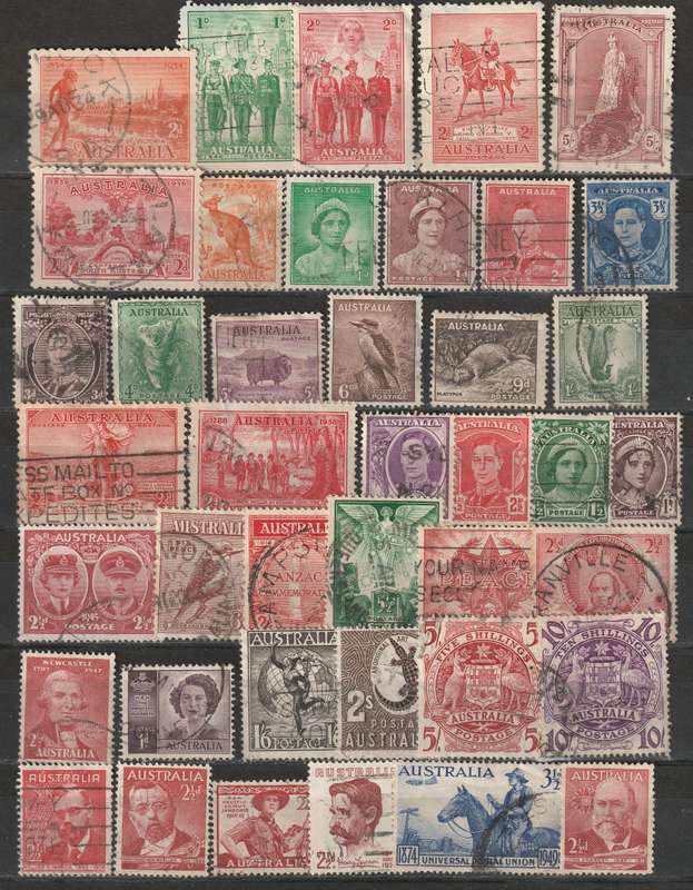 AUSTRALIA - 1932/1962 Issues Very nice range of 116 stamps NO DUPLICATES VF USED