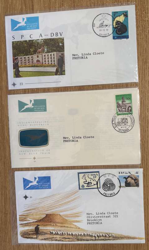 RSA - 1970-1972  Seven FDC